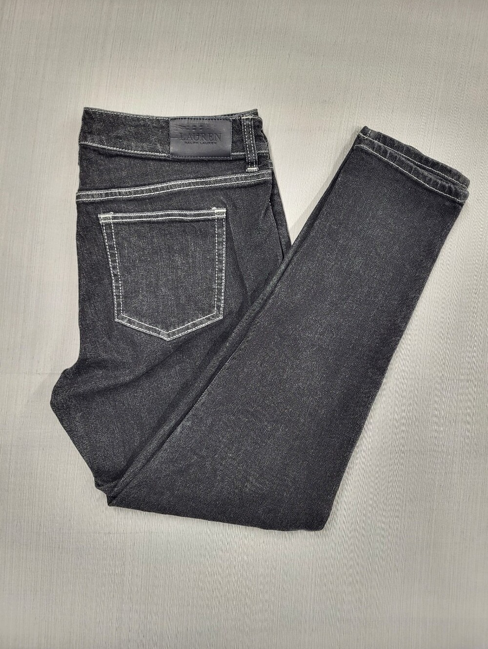 Lauren Ralph Lauren Black Label Straight Leg Black Denim Jeans Women's Size 10